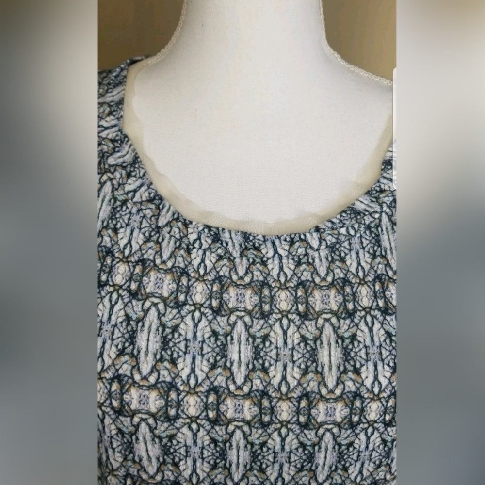Sold: Meadow Rue Peplum Tee Shirt S Blue - Picture 4 of 8